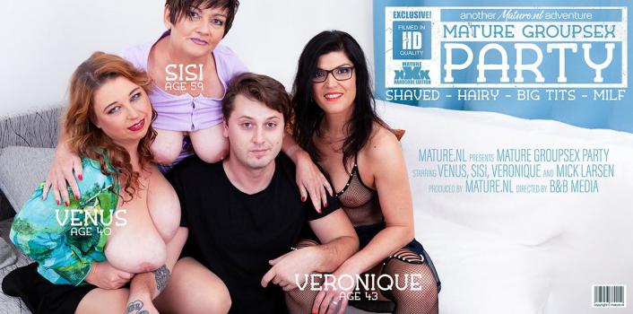 Mature NL – Sisi, Venus & Veronique – A mature groupsex party with big breasted Venus, hairy Sisi and MILF Veronique