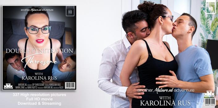 MatureNL – Karolina Rus - A double penetrating threesome with two young guys and MILF Karolina Rus