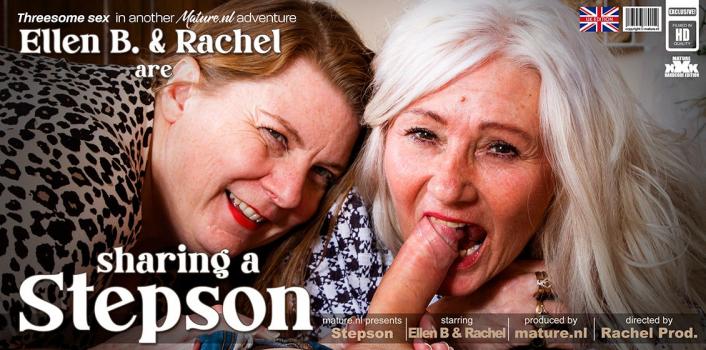 MatureNL – Ellen B. & Rachel - An old and young threesome between cougar Ellen B, curvy mature Rachel and her stepson