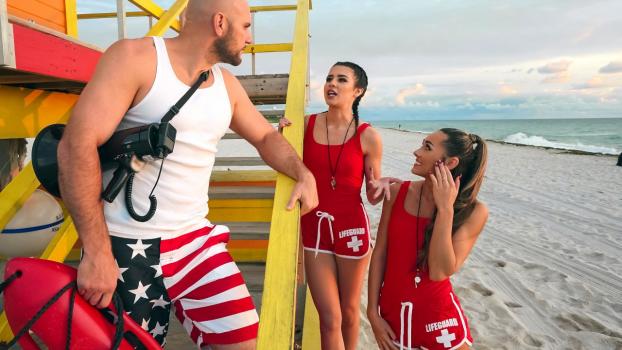 BrazzersExxtra – MacKenzie Mace & Kylie Rocket – Horny Lifeguards Share A Cock