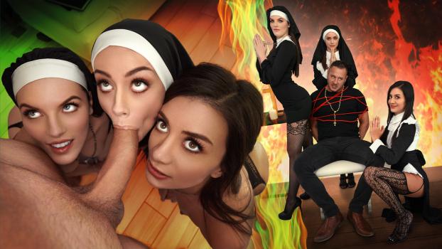 BFFs – Three Horny Nuns Fuck the Devil Out of Him
